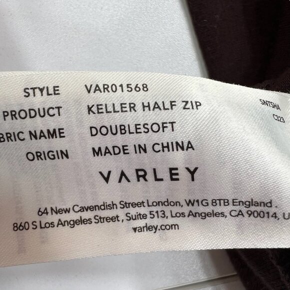 Varley Keller Half Zip Pullover in Coffee Bean Brown Size Small - Picture 7 of 9